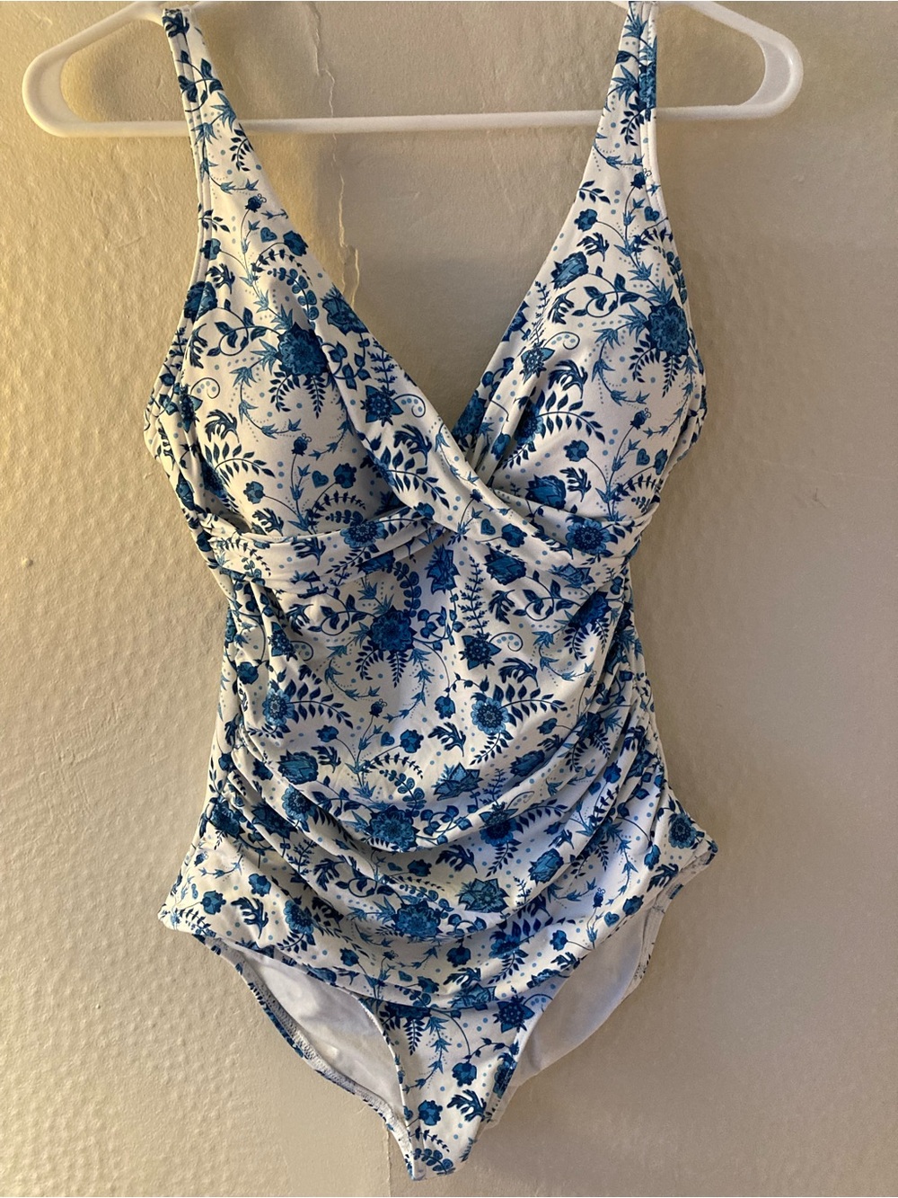 Blue Floral One-Piece Swimsuit